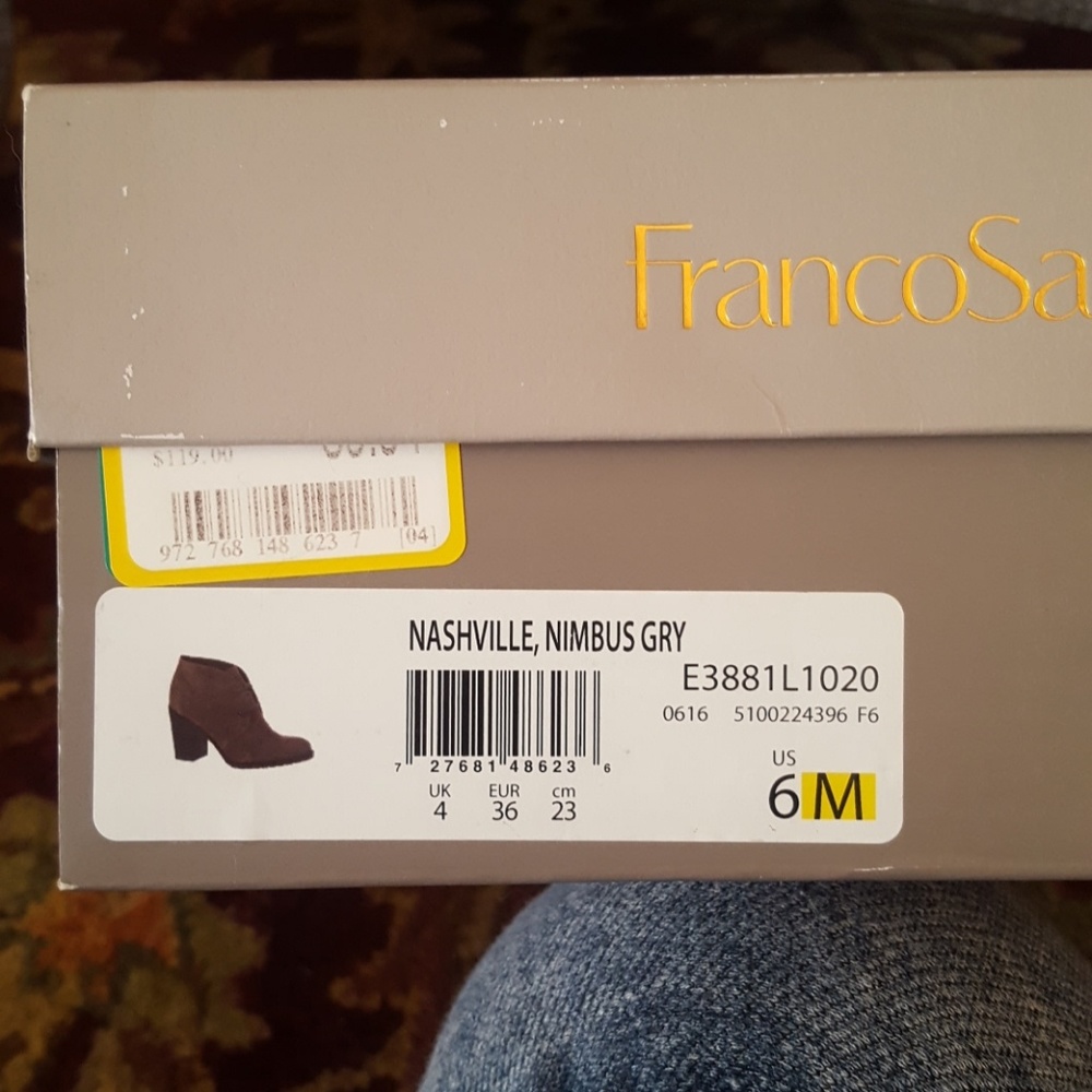 Franco Sarto Oxford Style Tie Boot, NIB, 6